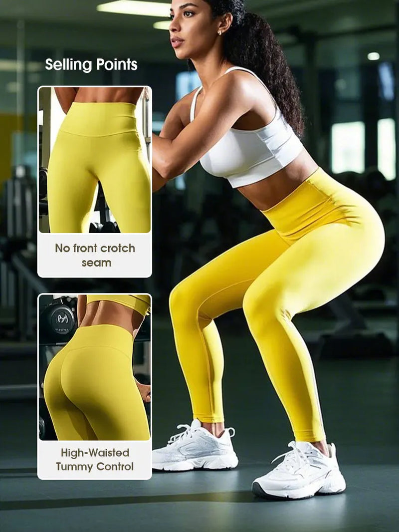 Summer High-Waisted Yoga Pants - 4-Way Stretch Quick-Dry Workout Leggings for Running Cycling Gym Fitness