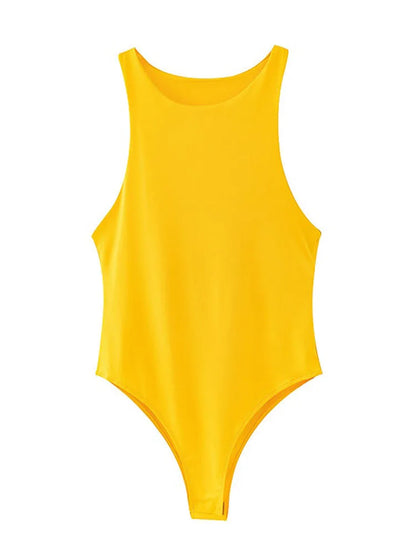 Summer Solid Sexy Bodycon Women Bodysuits Female 4 Color Green Slim Casual Bodysuit Chic Lady Club Short Playsuits Femme