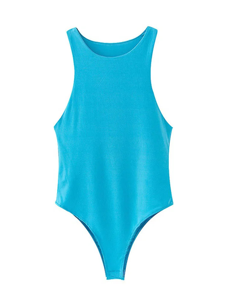 Summer Solid Sexy Bodycon Women Bodysuits Female 4 Color Green Slim Casual Bodysuit Chic Lady Club Short Playsuits Femme