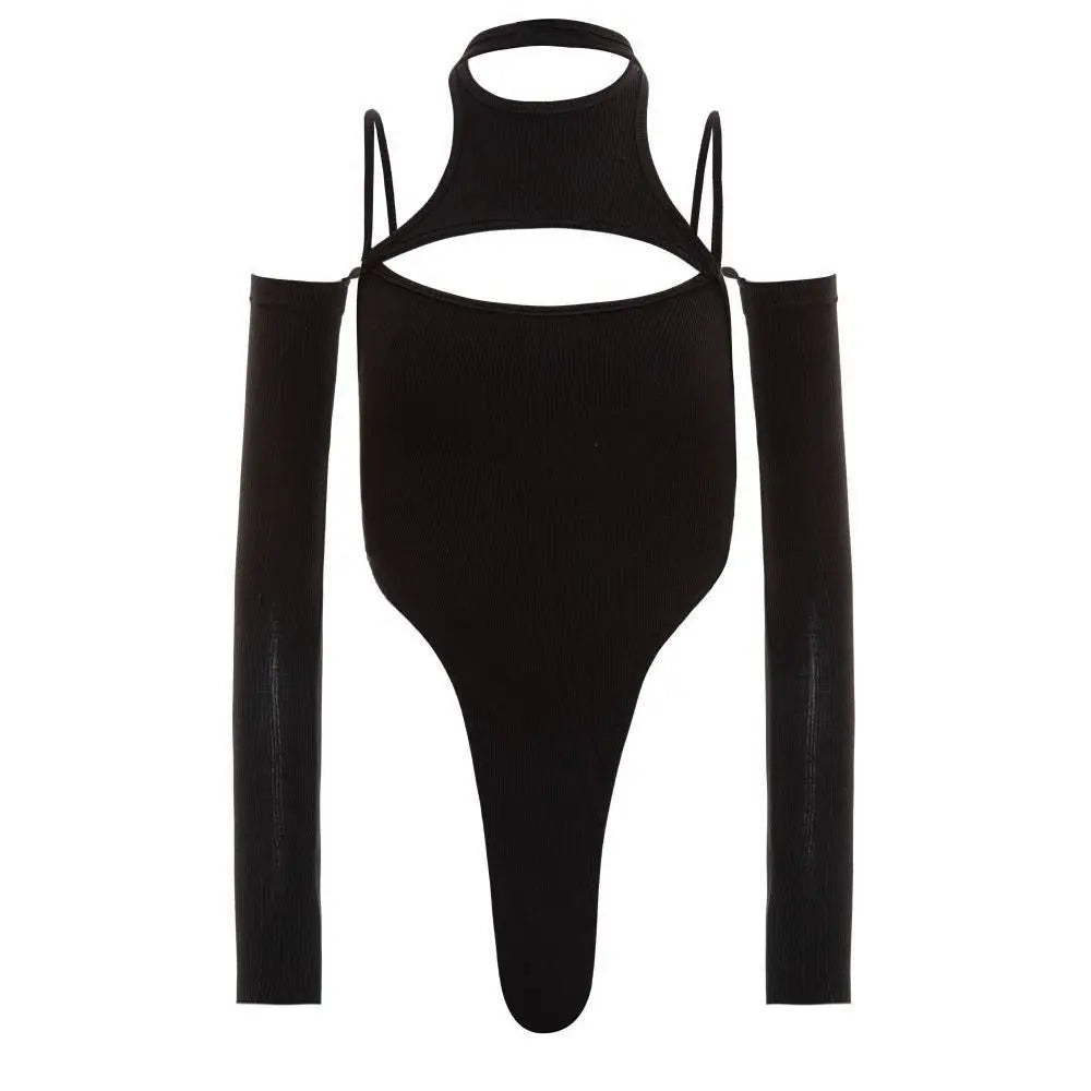Y2K Sexy Camisole Women'S Backless Hollow Out Irregular Bodysuits Top Summer New Fashion Solid Color Shirt Body Tops Jumpsuit